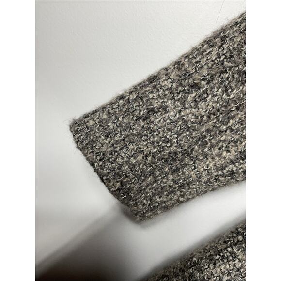 Calvin Klein Women’s Tweed Wool Belted Military Pea Coat size 10 Knit Collar - Picture 4 of 14